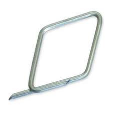 LUCKY LINE PRODUCTS 74900 Diamond Fastener,Gray,Steel,1 in D,PK100 3HJV6