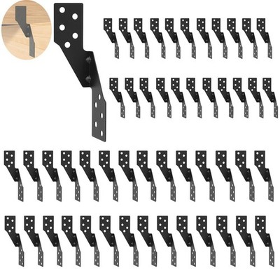 Hurricane Tie Straps 50 Pcs Black Powder Coated Metal Brackets