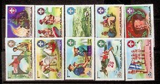 NICARAGUA Sc 989-94,C880-3 NH SET+2S/S OF 1975 - SCOUTS - (SC2)