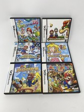 Nintendo DS Lot 6 CASES ONLY Mario Party Luigi Hoops Peach Sonic Olympic Yoshi