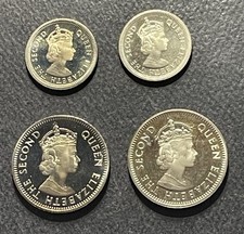 Eastern Caribbean States 1955 10/25 Cents Coins: Lot of 4-BM9601637-29-32