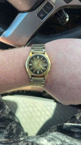 Vintage Seiko Automatic 17 Jewel 7009-8049 Day Date Men's Watch RUNNING