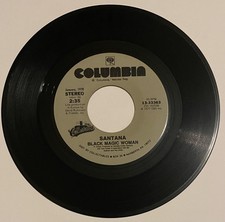Santana " Black Magic Woman / She's Not There "  45 vinyl record 7&rdquo;