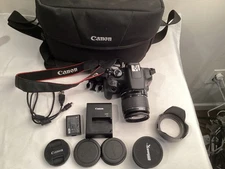 Canon EOS Rebel T6 Digital SLR Camera w/ 18-55mm IS II Lens +extras