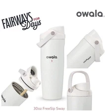 Owala Golf Fairways For Days 30 Oz Color Drop Freesip Sway Bottle White IN HAND