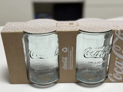 Coca-Cola Recycled Glass Tumblers – Set of 2 | Eco Friendly | Boxed Gift Set