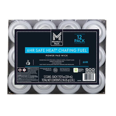 Member's Mark 6-Hour Safe Heat Chafing Fuel with PowerPad, 12 ct.
