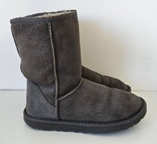 Grey leather women's sheep classic short II boots size 4.5 (EU 37) UGG Australia