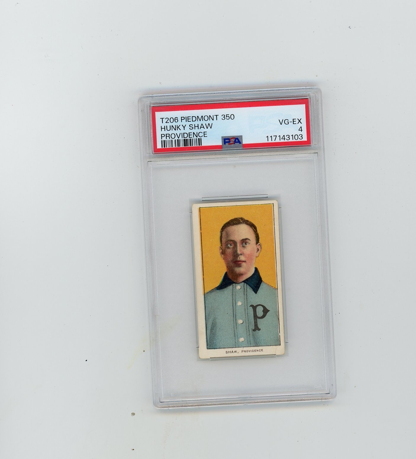 1909-11 T206 PSA 4 Hunky Shaw Piedmont 350 Back New grade