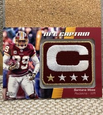 Topps 2012 Football NFL Captain's Patch Santana Moss Redskins Commemorative Card