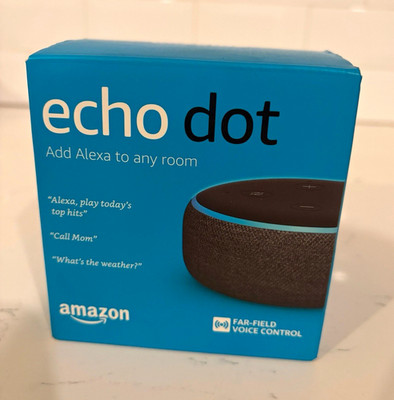 Amazon Echo Dot (3rd Gen) Smart Speaker Alexa, Black/Blue, Bluetooth/Wi-Fi