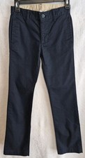 GAP Kids Size 12 Slim Navy Blue Flat Front Casual Pants Boys Adjustable Waist