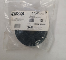 Funda expandible de pared pesada Tech Flex de 1-1/4" negra con rollo trazador blanco de 10 pies