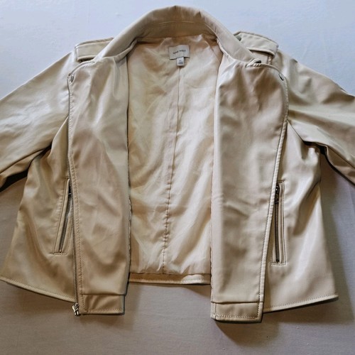 NEW WITH TAG NINE WEST FAUX Leather Jacket FULL ZIP NEW XL - Picture 7 of 15