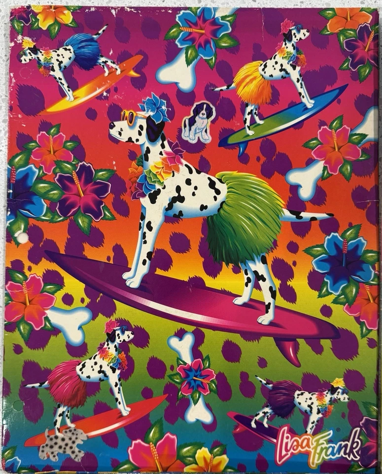 Lote de 5 Carpetas Lisa Frank Coloridas De Colección Surf Dálmata Amarillo Laboratorio Plutón Foto 2 de 4