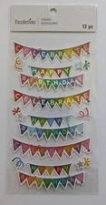 Happy Birthday Banners Celebrate Scrapbooking Stickers By Recollections 