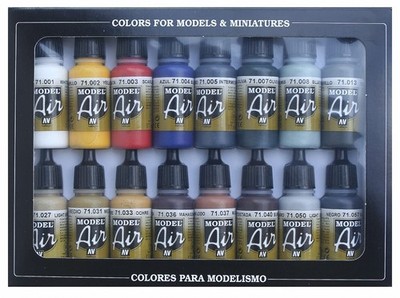 VAL71178 - AV Vallejo Model Air Set - Grundfarben (x16)