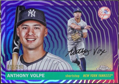 2025 Topps Chrome Platinum - Vibrations Refractors #162 Anthony Volpe /250 NM
