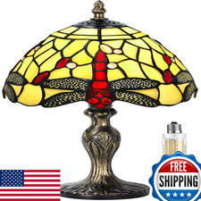 Miaoke Stained Glass Table Lampstained Glass Crystal Bead Style Table
