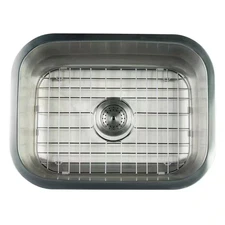 23 In. Undermount Single Bowl 18 Gauge Stainless Steel Kitchen Sink