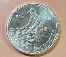 Engelhard 1985 The American Prospector 1 oz .999 Fine Silver Round 80.00 per troy oz