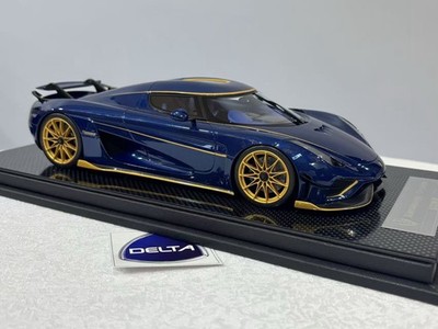 FrontiArt FA 1/18 Koenigsegg Regera Blue Carbon With Gold Strip | eBay