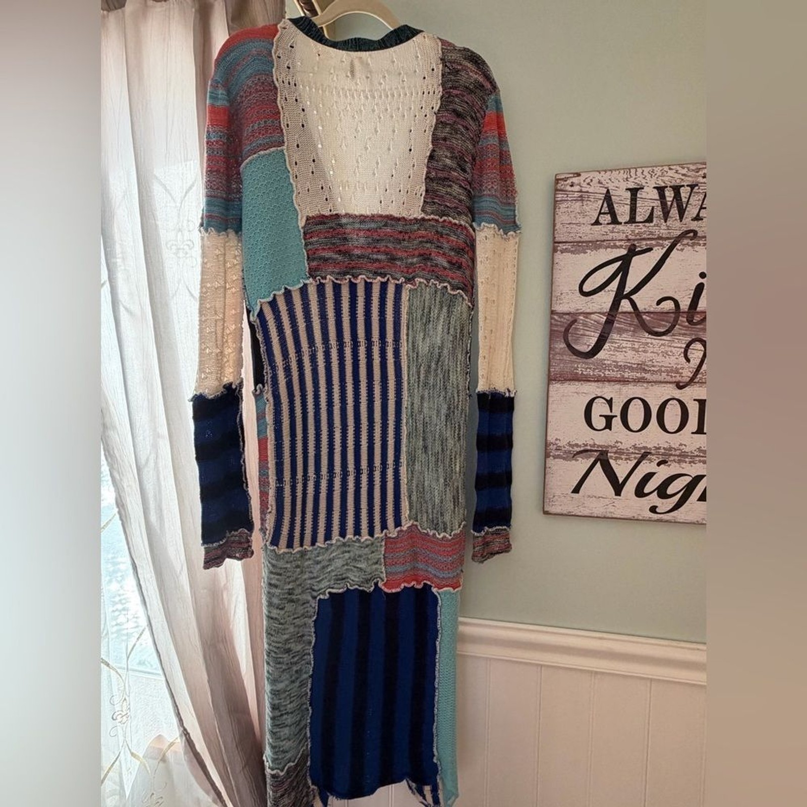 Freepeople Multicolor Patchwork Long Cardigan siz… - image 10