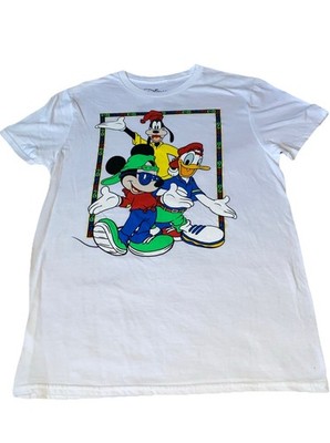 Disney Vintage T-Shirt Size S  Mickey Goofy Donald - Totally 90s Hip Hop Graphic