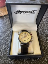 Ingersoll GMT Lawrence Automatik Herrenuhr IN3218 Lederarmband braun Beige …
