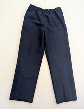 Alfred Dunner Women's Pants Size 14 Navy Blue Elastic Waist Pull-On