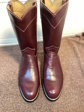 Women's Justin Diamond J Turquoise Leather Roper Cowboy Boots 6 1/2 B NEW in Box