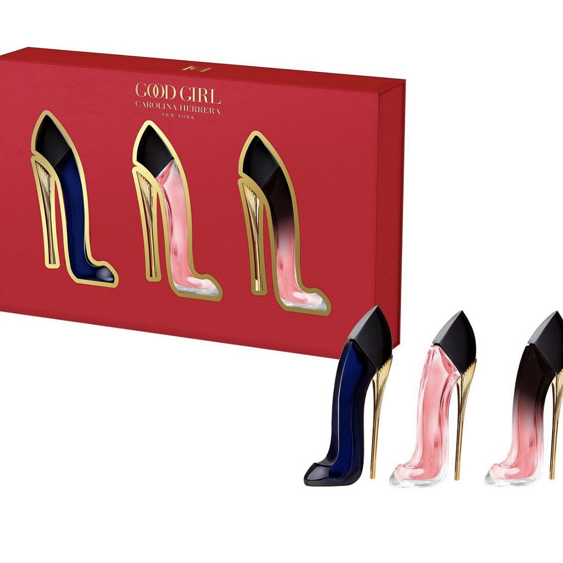 3PC Carolina Herrera Good Girl Mini Perfum Gift Set(Elixir,Very
