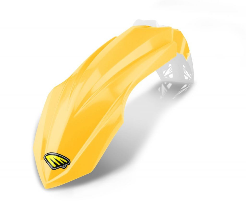Garde boue avant Yamaha blanc et jaune pour remplacer le plastique YZF