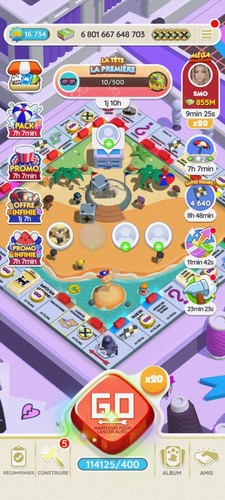 Compte Monopoly GO - 1 Million De Dés - Pour Android Et Apple