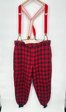 Vintage Woolrich 90s Heavy Wool Pants Men 44 Insulated Red Buffalo Plaid Hunting