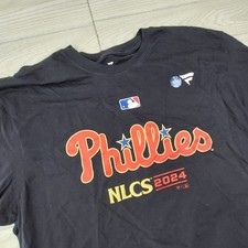 Philadelphia Phillies NLCS 2024 T-Shirt Mens Size XL Black MLB Fanatics Baseball