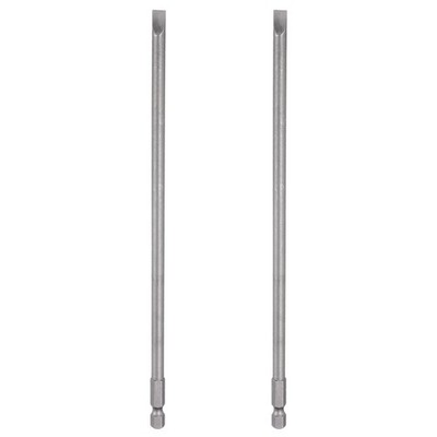 2pcs for SL6 Flat Head Screwdriver 1/4'' Hex Shaft 200mm Long