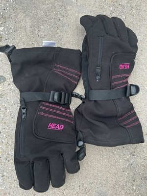 HEAD Ladies Insulated Ski gloves Dupont Serona Warmth Retention Black Pink Large