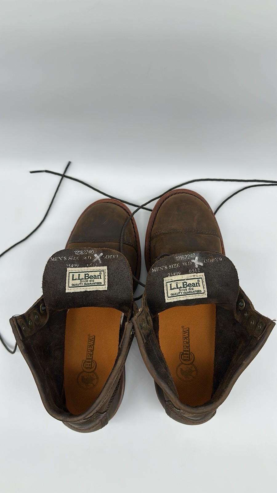 Chippewa LLBean Katahdin Iron Works Engineer cap boot Leather Mens 7.5 D USA VTG image 10