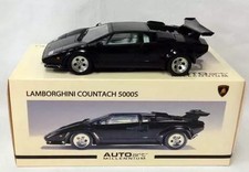AUTOart Lamborghini Countach 5000S Black Millennium 1/18 Scale Used in Japan