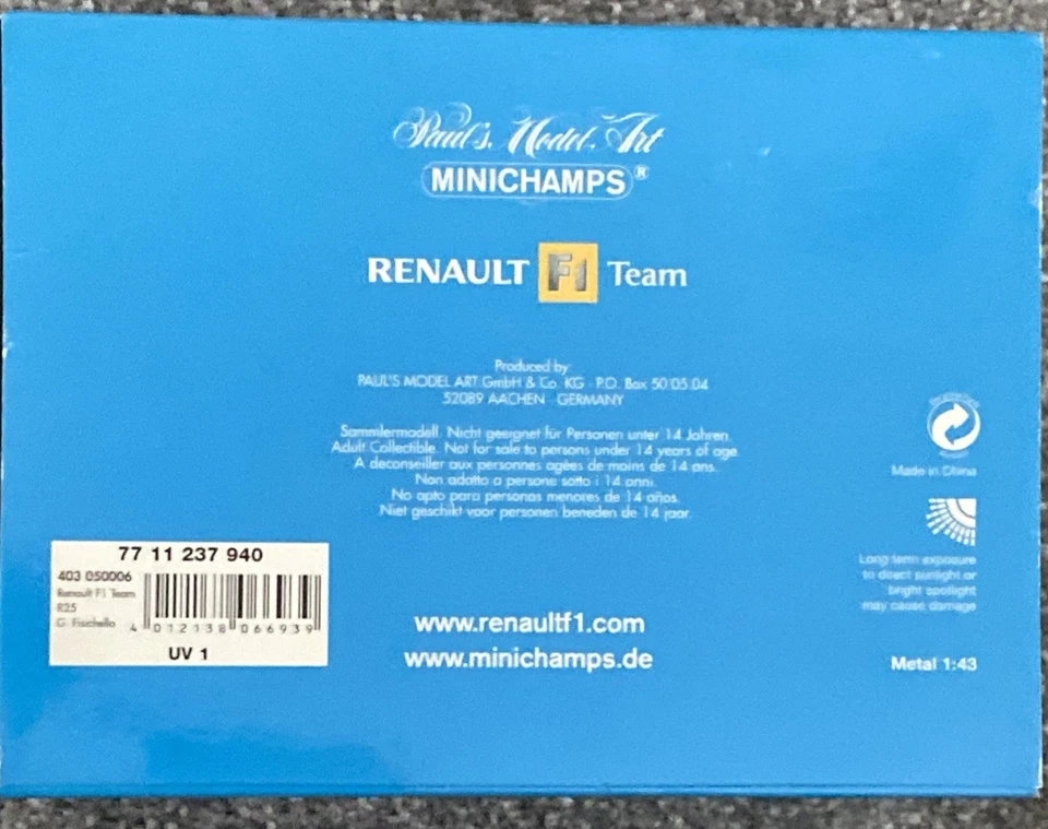 Minichamps Renault F1 Team R25 F1 2005 Race Car 1/43 Team Edition - Image 3 of 4