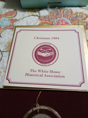 1984 White House Historical Association PEACE & FRIENDSHIP Tree Ornament - Picture 3 of 6
