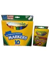 Crayola Crayons  Markers Lot Of 2 Classic Colors Preferred By Teachers