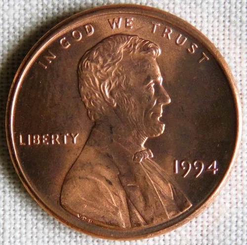 1994-P Lincoln Memorial Cent — photo from another recent sale