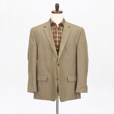 Michael Kors 48R Brown Sport Coat Blazer Jacket Solid 2-Button Polyester