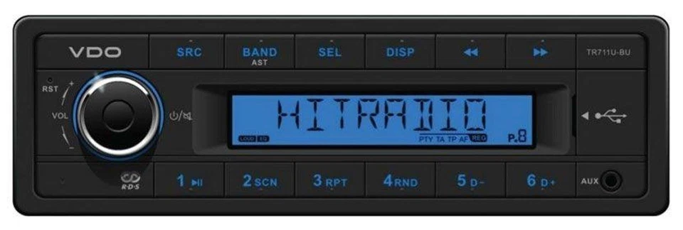 VDO AUX 1DIN MP3 USB Autoradio für Ford Transit Connect 2012-2018 Display Nebula - Bild 2 von 4