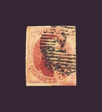 Belgium 1851: Effigy Of Leopold I 40C. Carmine Pink (N°8) SPL L.488 (382/S356)