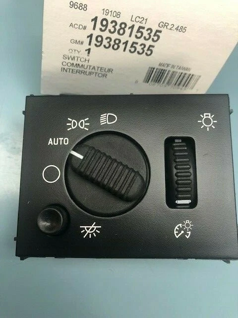 New AC Delco Professional 19381535 Headlamp Switch Silverado Tahoe Suburban - Image 3 of 3