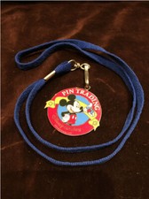 DISNEY Pin Trading Smycz Laniery Niebieska bawełna