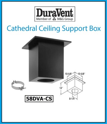 DURAVENT 5'' x 8'' DirectVent Pro Cathedral Ceiling Support Box #58DVA-CS